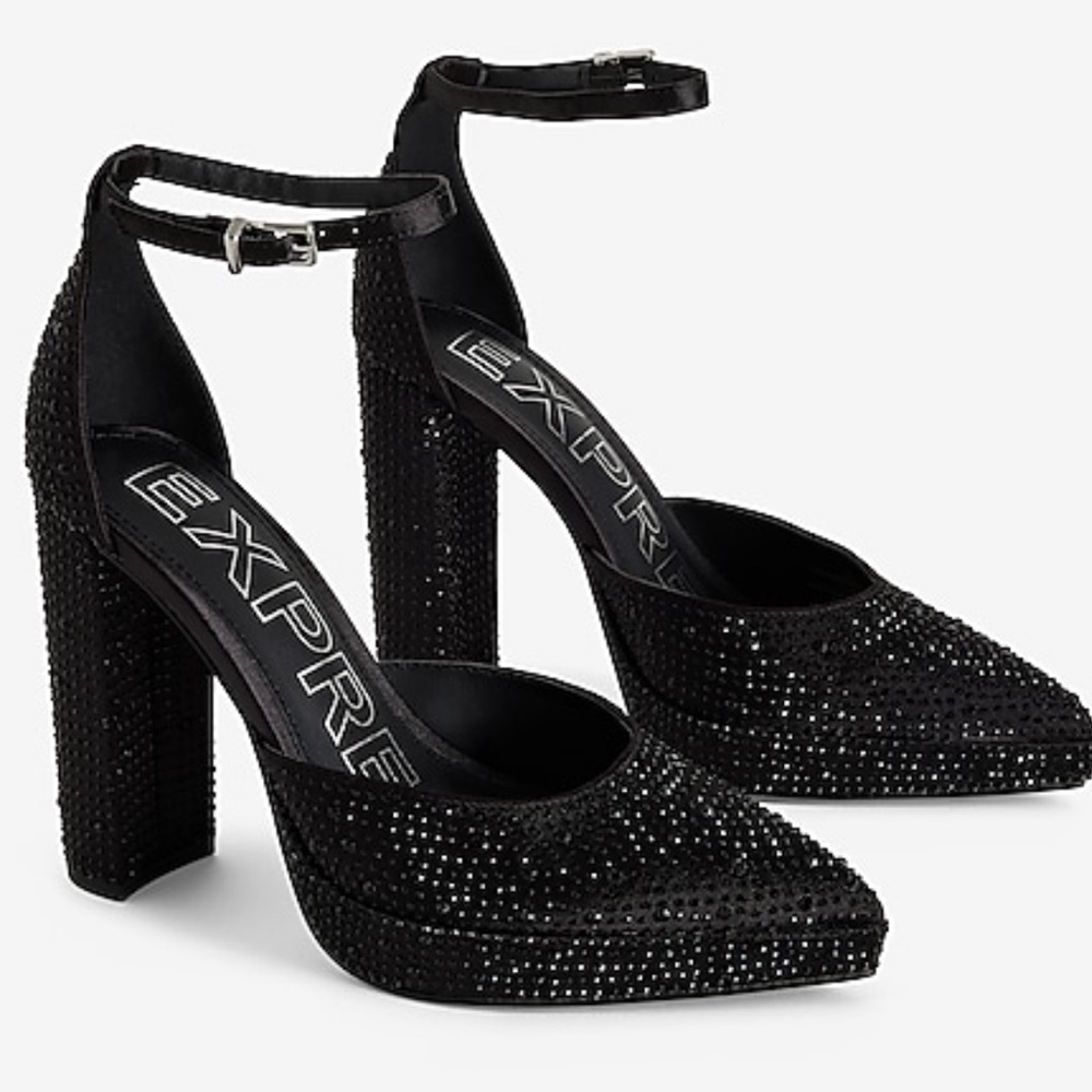 Nwt Express Rimestone Closed Pointed Toe Platform… - image 1